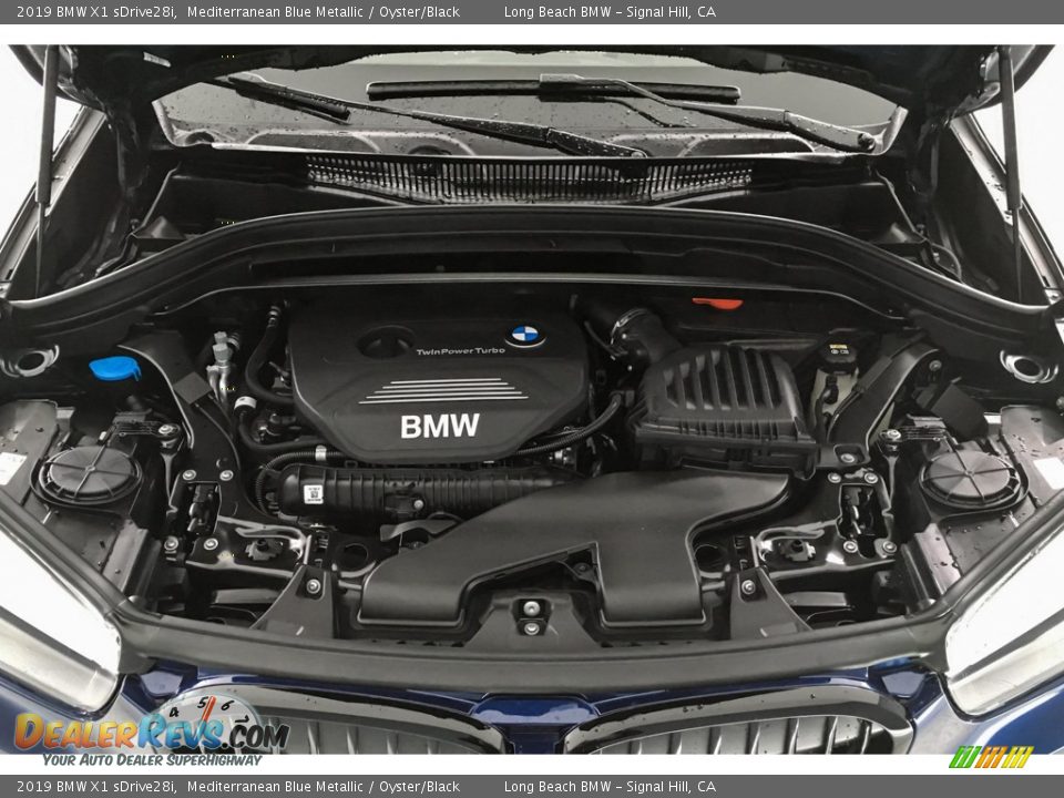 2019 BMW X1 sDrive28i Mediterranean Blue Metallic / Oyster/Black Photo #8