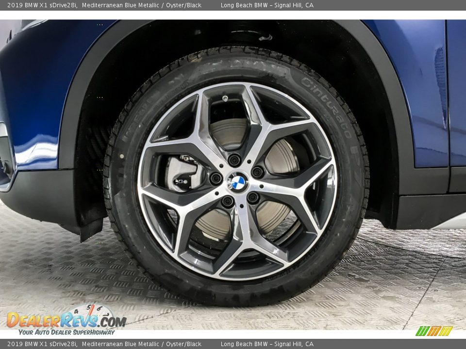 2019 BMW X1 sDrive28i Mediterranean Blue Metallic / Oyster/Black Photo #9