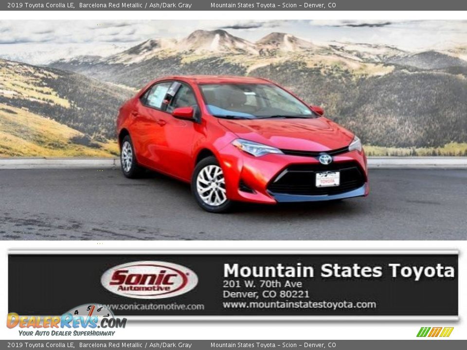 2019 Toyota Corolla LE Barcelona Red Metallic / Ash/Dark Gray Photo #1