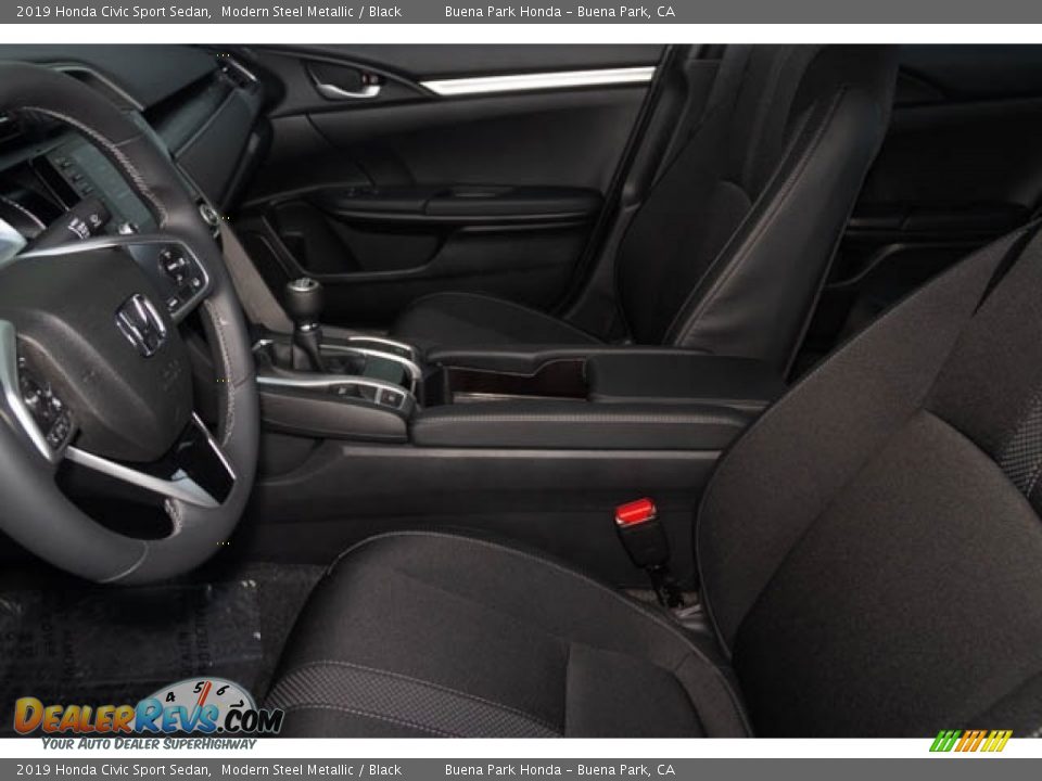 2019 Honda Civic Sport Sedan Modern Steel Metallic / Black Photo #16
