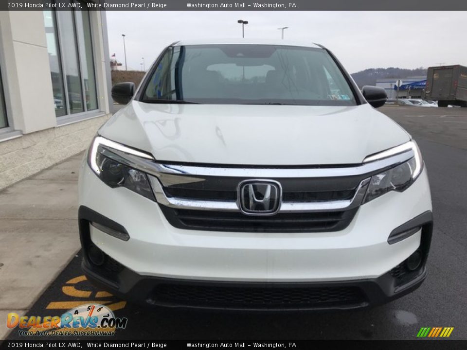 2019 Honda Pilot LX AWD White Diamond Pearl / Beige Photo #4
