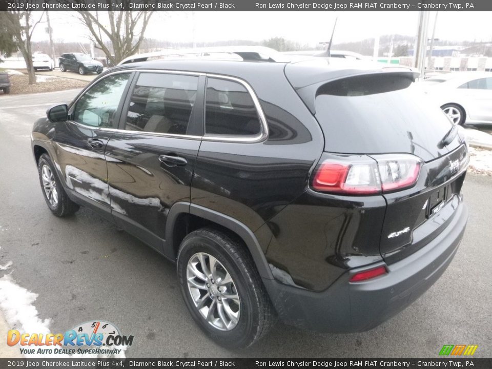 2019 Jeep Cherokee Latitude Plus 4x4 Diamond Black Crystal Pearl / Black Photo #7