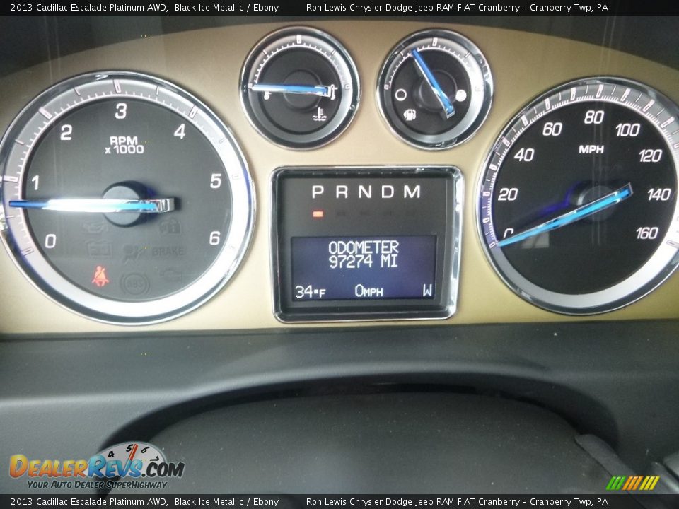 2013 Cadillac Escalade Platinum AWD Black Ice Metallic / Ebony Photo #19