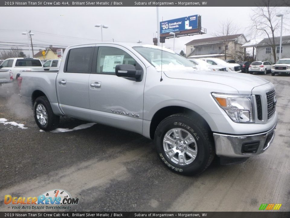 2019 Nissan Titan SV Crew Cab 4x4 Brilliant Silver Metallic / Black Photo #1