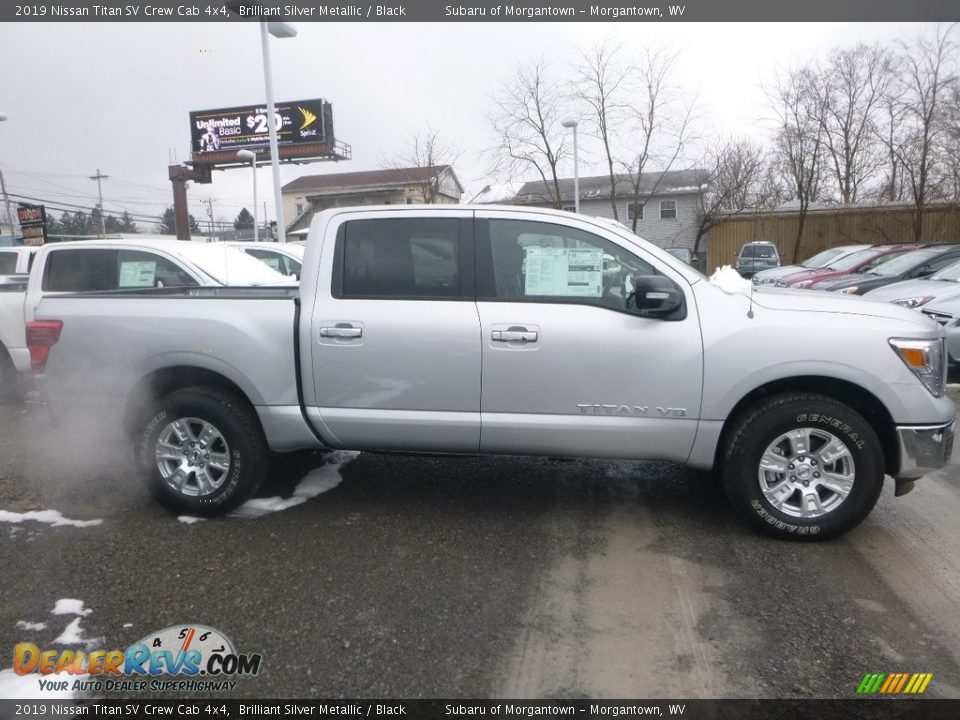 2019 Nissan Titan SV Crew Cab 4x4 Brilliant Silver Metallic / Black Photo #3