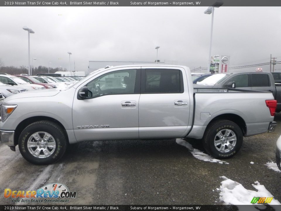 2019 Nissan Titan SV Crew Cab 4x4 Brilliant Silver Metallic / Black Photo #11