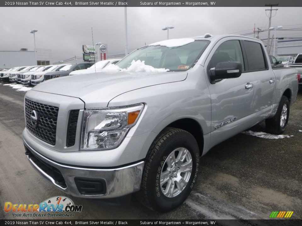 2019 Nissan Titan SV Crew Cab 4x4 Brilliant Silver Metallic / Black Photo #12