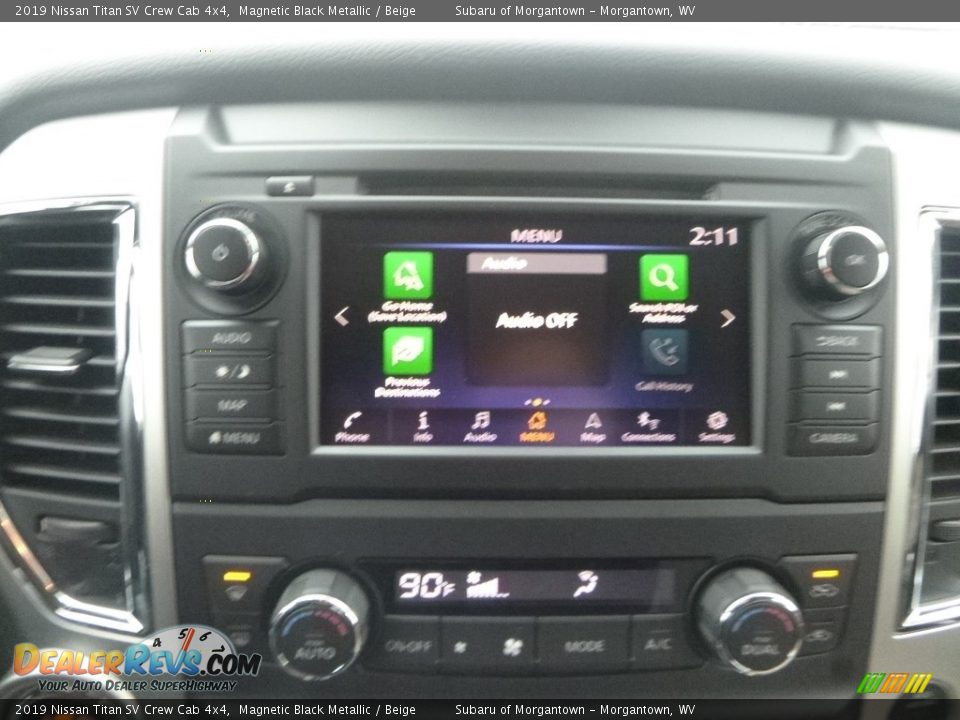 2019 Nissan Titan SV Crew Cab 4x4 Magnetic Black Metallic / Beige Photo #16