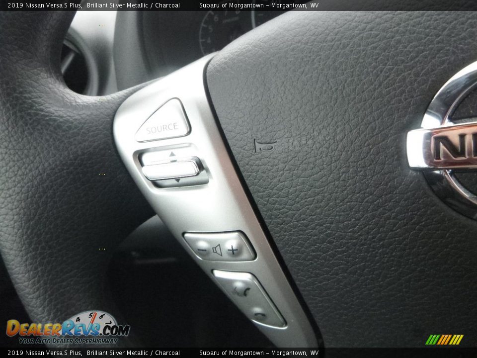 2019 Nissan Versa S Plus Brilliant Silver Metallic / Charcoal Photo #20