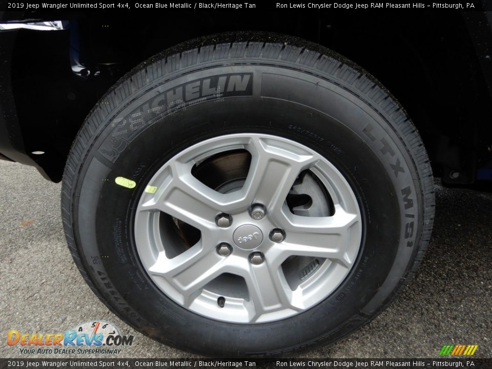 2019 Jeep Wrangler Unlimited Sport 4x4 Ocean Blue Metallic / Black/Heritage Tan Photo #10
