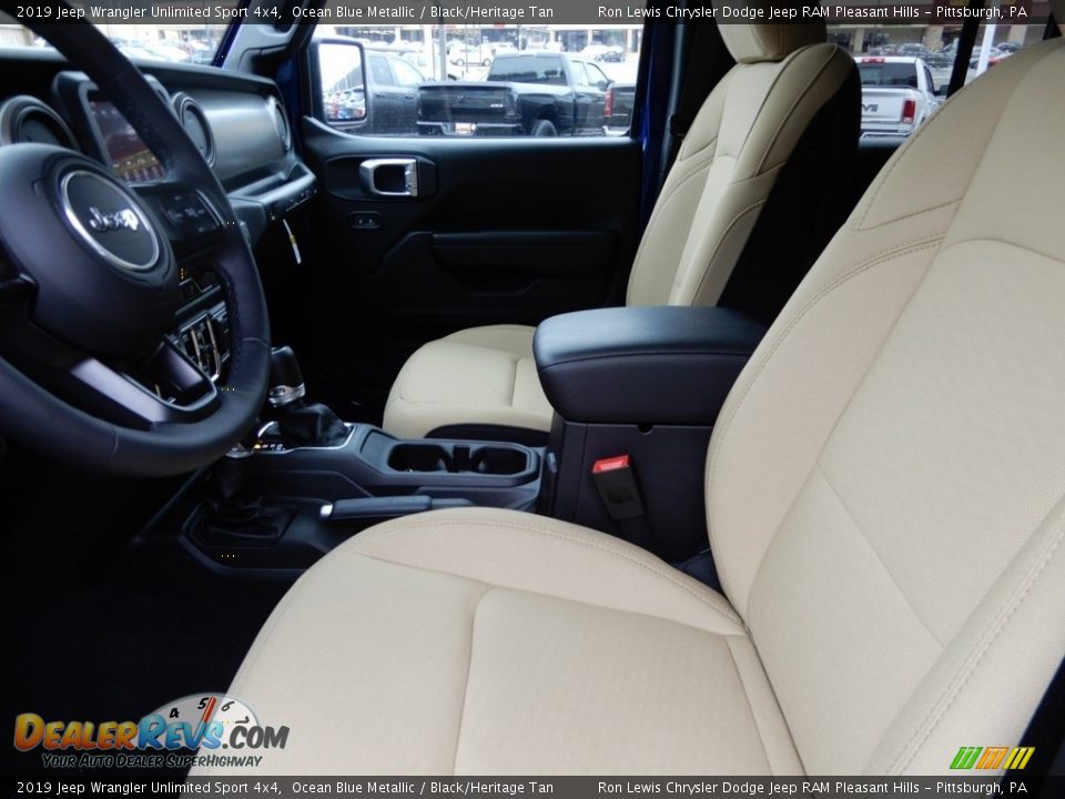 2019 Jeep Wrangler Unlimited Sport 4x4 Ocean Blue Metallic / Black/Heritage Tan Photo #11