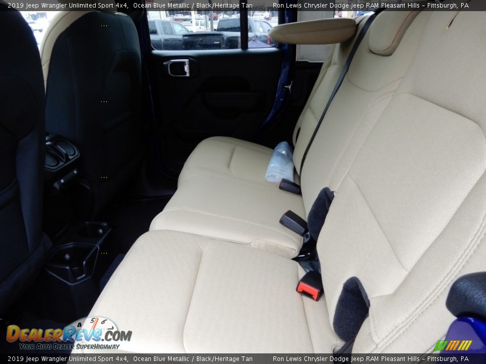 2019 Jeep Wrangler Unlimited Sport 4x4 Ocean Blue Metallic / Black/Heritage Tan Photo #12