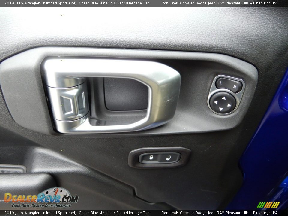 2019 Jeep Wrangler Unlimited Sport 4x4 Ocean Blue Metallic / Black/Heritage Tan Photo #14