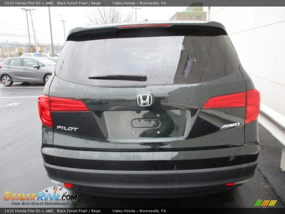 2016 Honda Pilot EX-L AWD Black Forest Pearl / Beige Photo #4