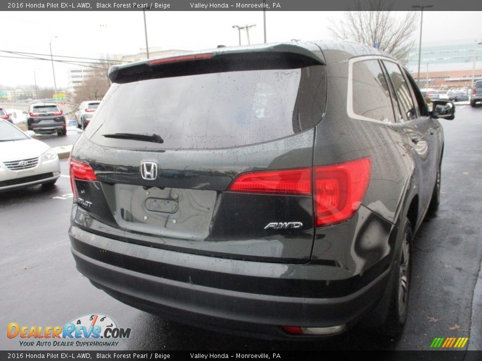 2016 Honda Pilot EX-L AWD Black Forest Pearl / Beige Photo #5