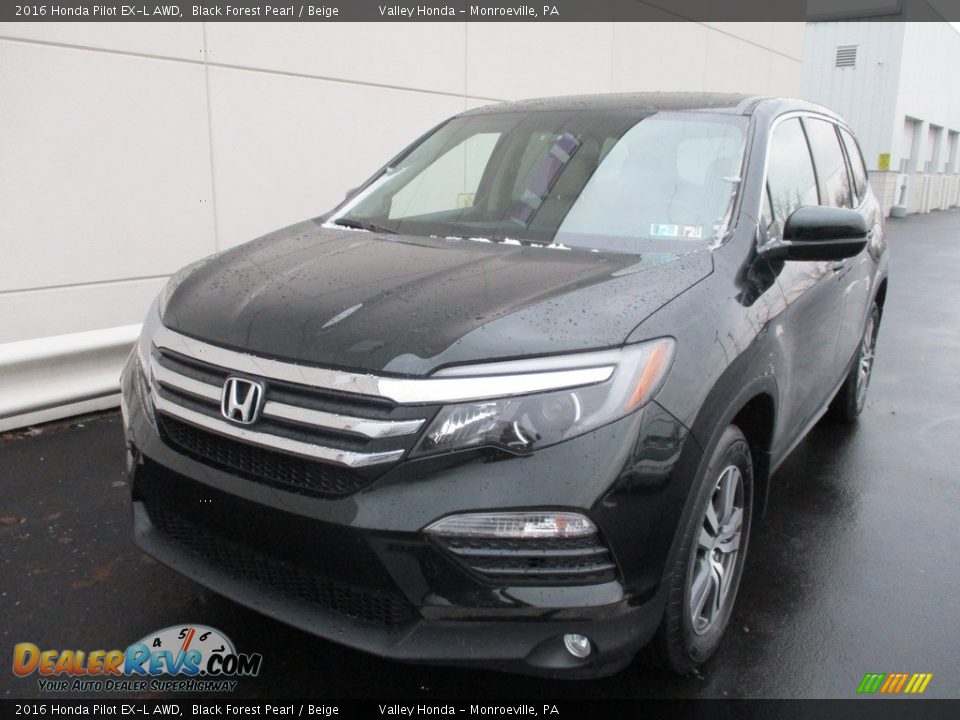 2016 Honda Pilot EX-L AWD Black Forest Pearl / Beige Photo #8