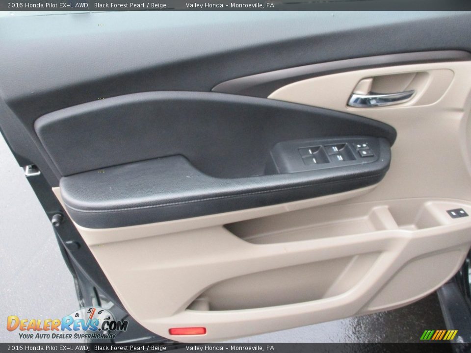 2016 Honda Pilot EX-L AWD Black Forest Pearl / Beige Photo #9
