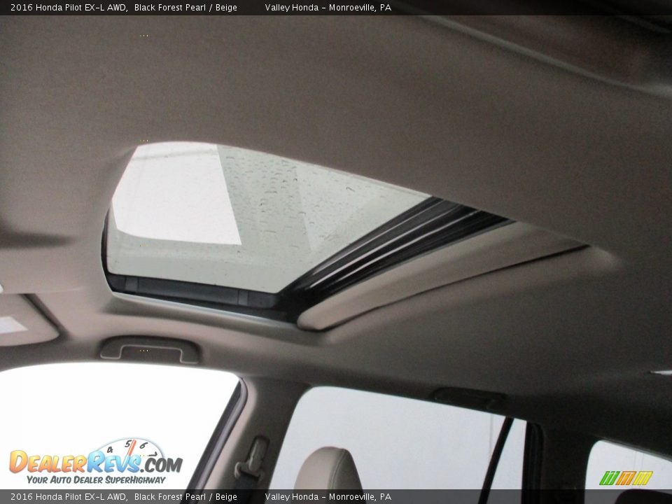 2016 Honda Pilot EX-L AWD Black Forest Pearl / Beige Photo #10