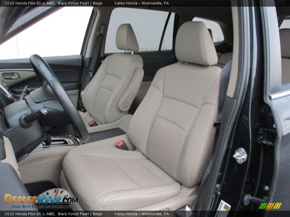 2016 Honda Pilot EX-L AWD Black Forest Pearl / Beige Photo #11