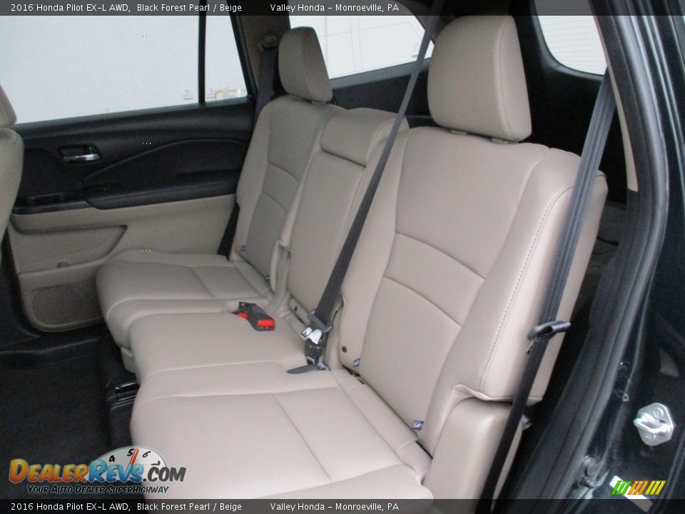2016 Honda Pilot EX-L AWD Black Forest Pearl / Beige Photo #12