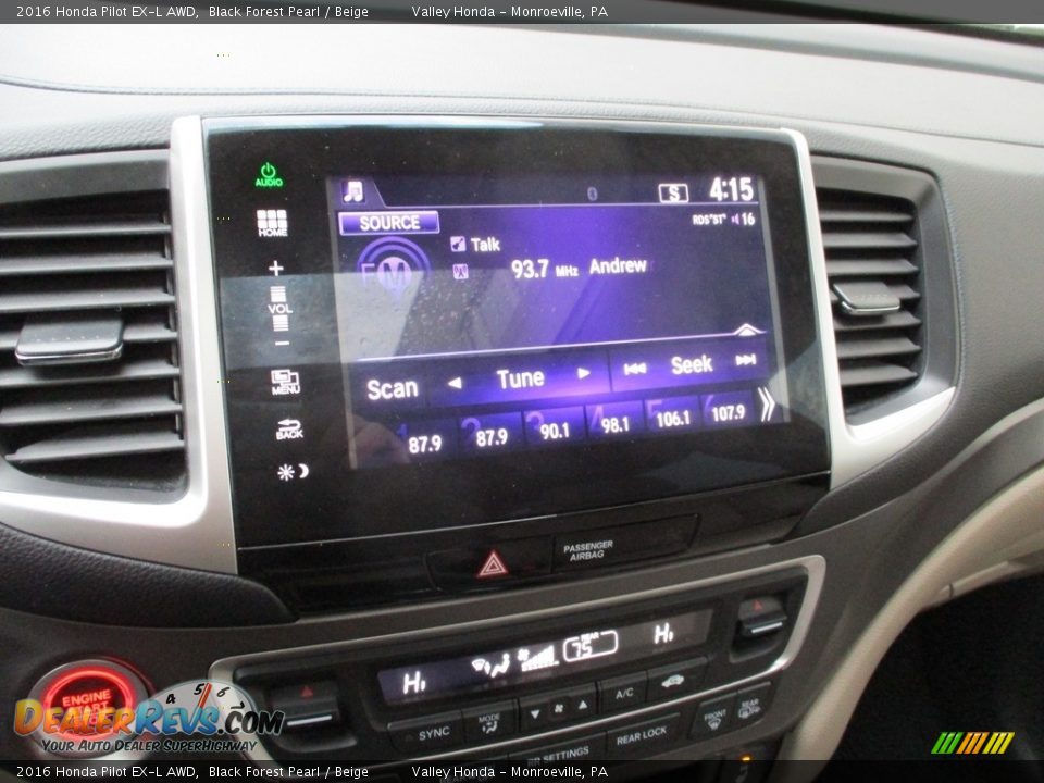 2016 Honda Pilot EX-L AWD Black Forest Pearl / Beige Photo #15