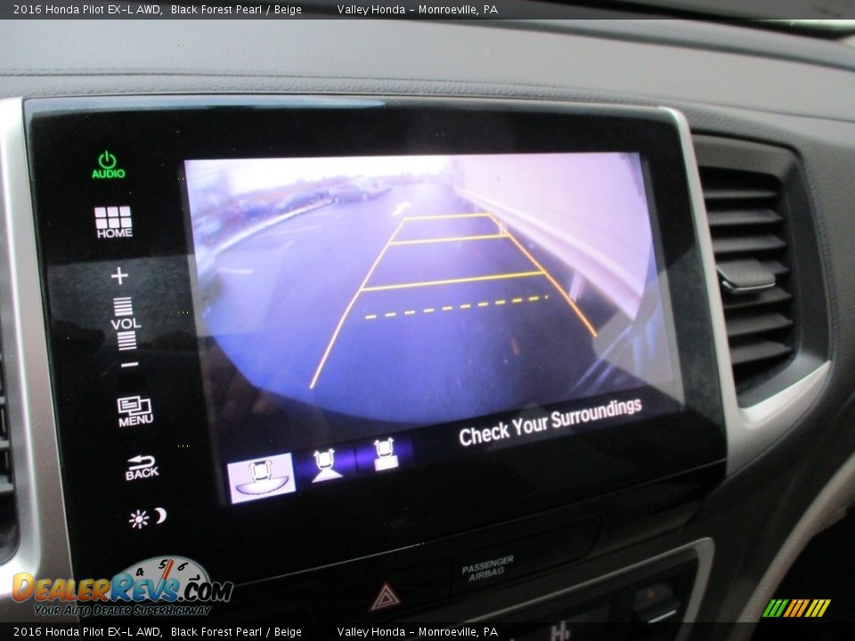 2016 Honda Pilot EX-L AWD Black Forest Pearl / Beige Photo #16