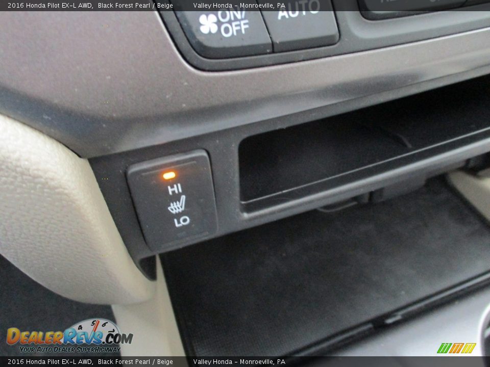 2016 Honda Pilot EX-L AWD Black Forest Pearl / Beige Photo #17