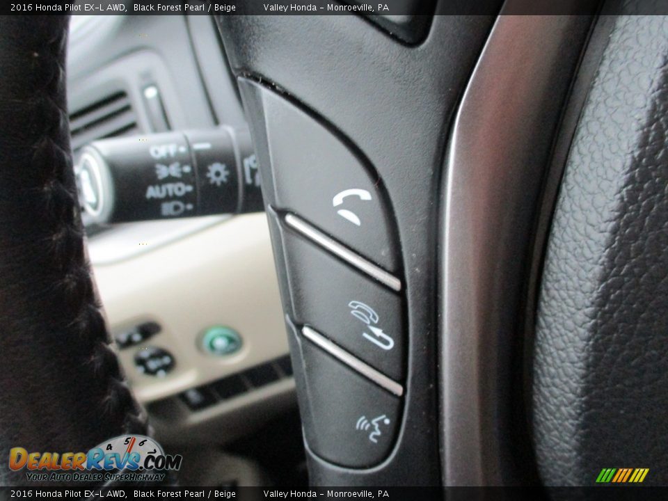 2016 Honda Pilot EX-L AWD Black Forest Pearl / Beige Photo #18