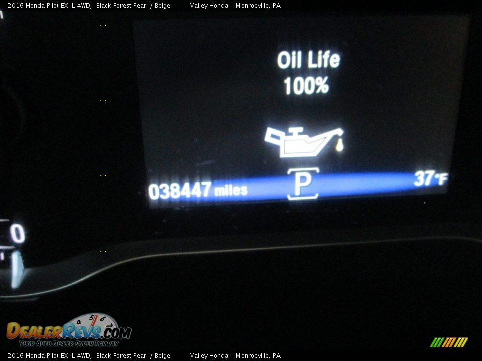 2016 Honda Pilot EX-L AWD Black Forest Pearl / Beige Photo #20