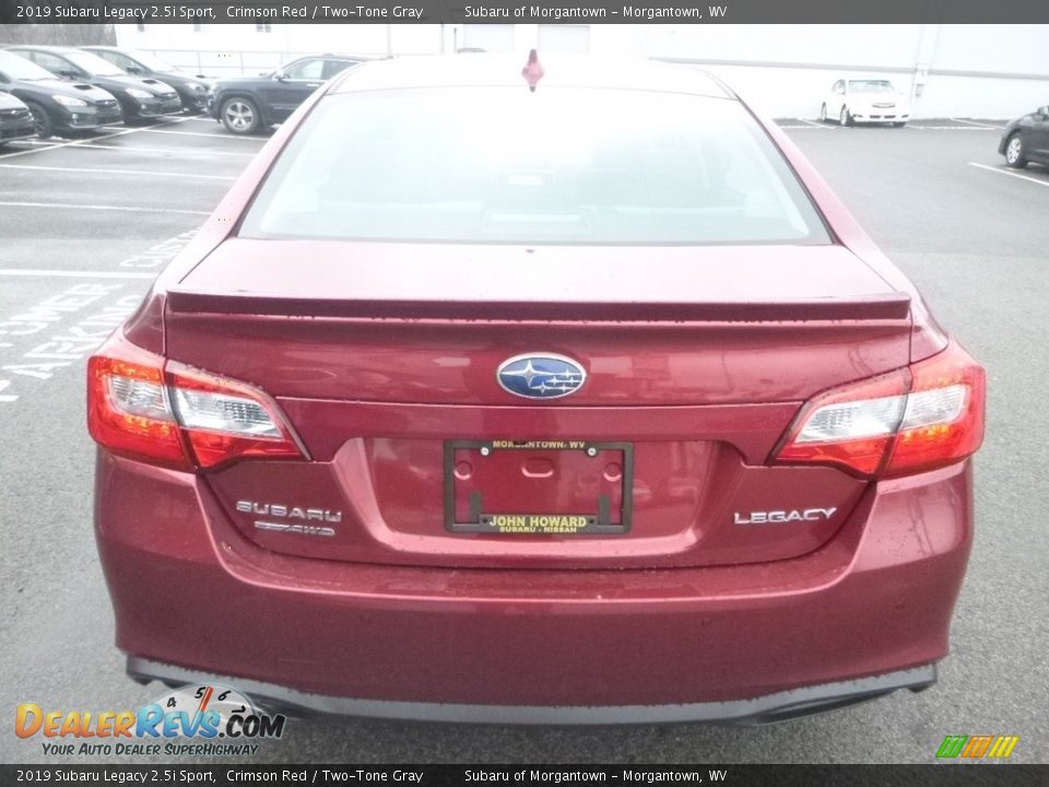 2019 Subaru Legacy 2.5i Sport Crimson Red / Two-Tone Gray Photo #5