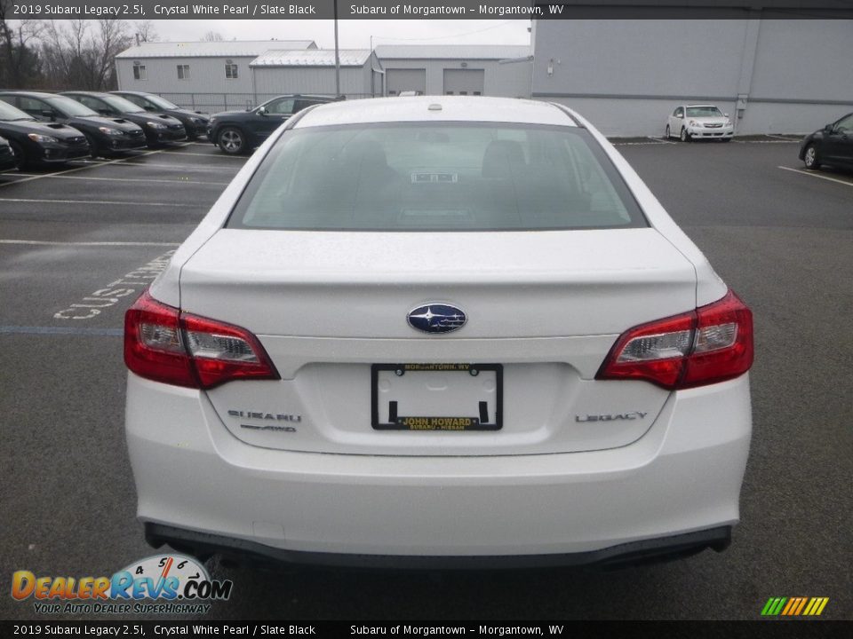 2019 Subaru Legacy 2.5i Crystal White Pearl / Slate Black Photo #5