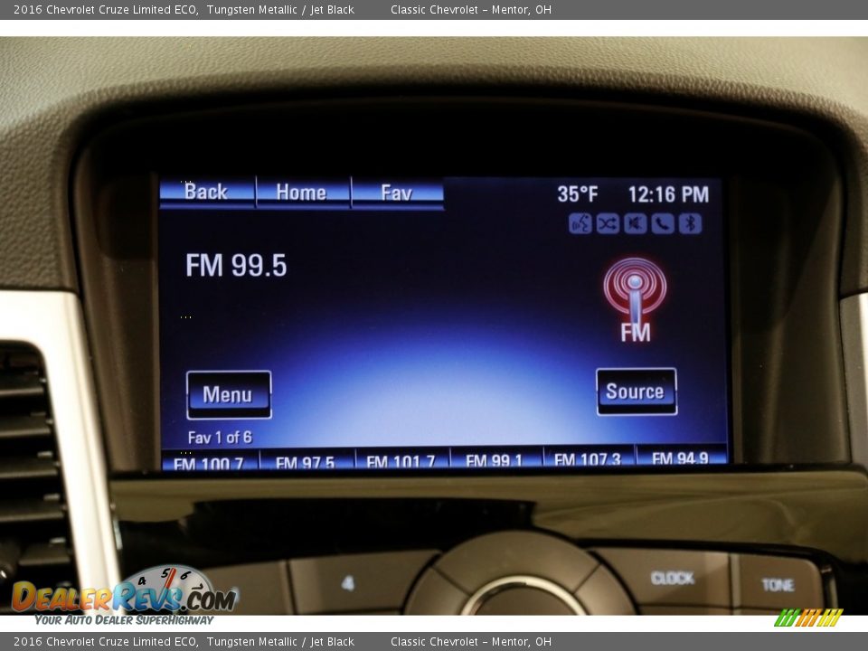 2016 Chevrolet Cruze Limited ECO Tungsten Metallic / Jet Black Photo #10