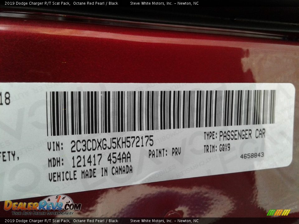 2019 Dodge Charger R/T Scat Pack Octane Red Pearl / Black Photo #33