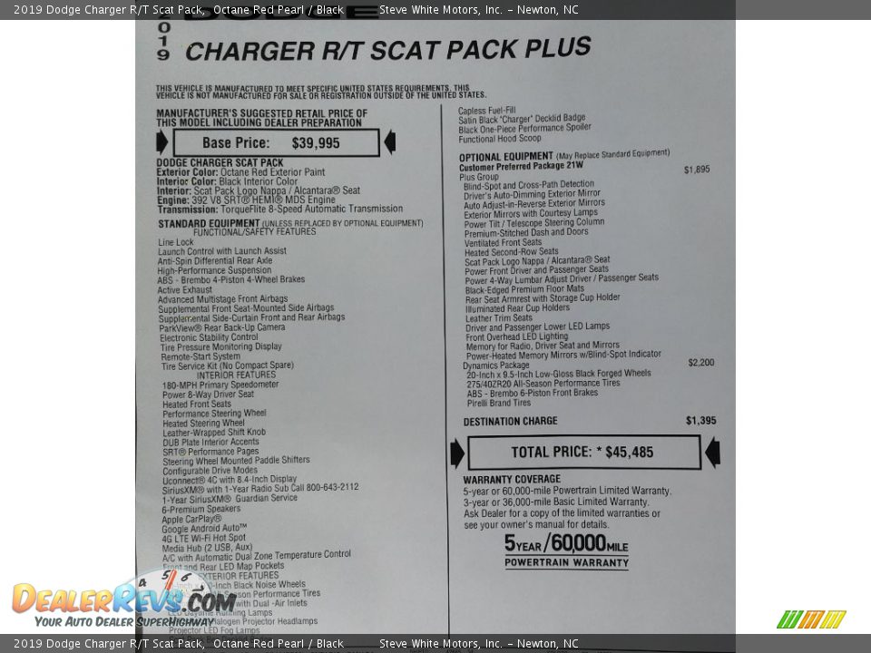 2019 Dodge Charger R/T Scat Pack Octane Red Pearl / Black Photo #34