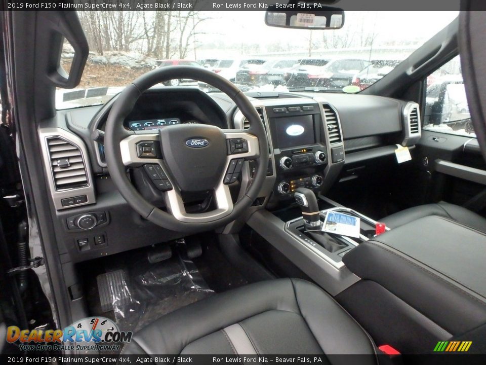 Black Interior - 2019 Ford F150 Platinum SuperCrew 4x4 Photo #12