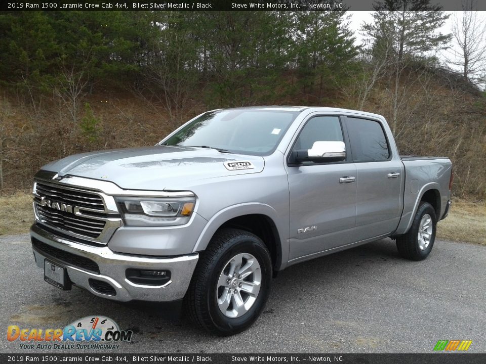 2019 Ram 1500 Laramie Crew Cab 4x4 Billett Silver Metallic / Black Photo #2