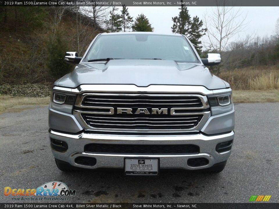 2019 Ram 1500 Laramie Crew Cab 4x4 Billett Silver Metallic / Black Photo #3