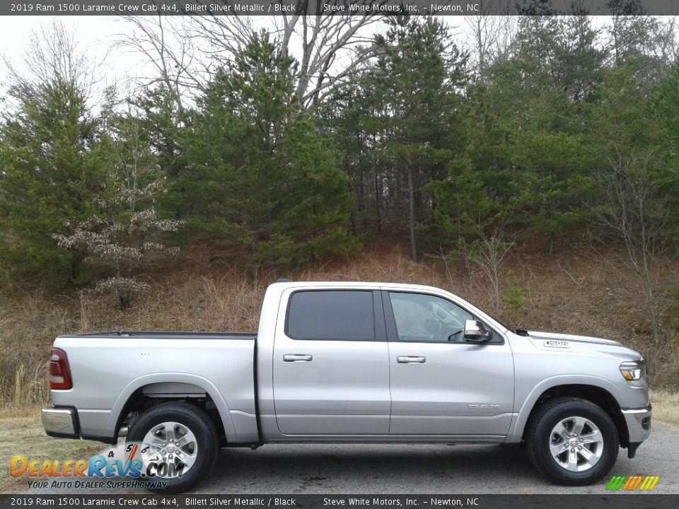 2019 Ram 1500 Laramie Crew Cab 4x4 Billett Silver Metallic / Black Photo #5