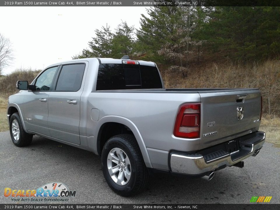2019 Ram 1500 Laramie Crew Cab 4x4 Billett Silver Metallic / Black Photo #8