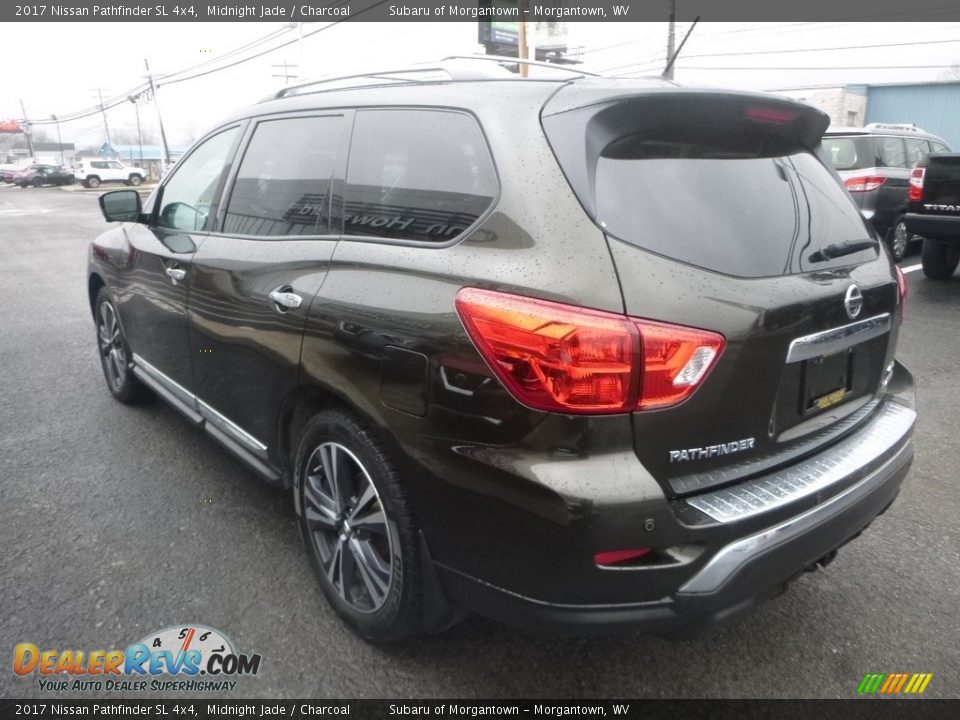 2017 Nissan Pathfinder SL 4x4 Midnight Jade / Charcoal Photo #6