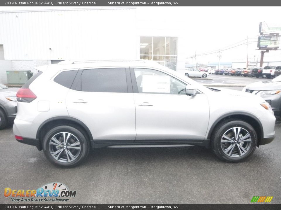 2019 Nissan Rogue SV AWD Brilliant Silver / Charcoal Photo #3