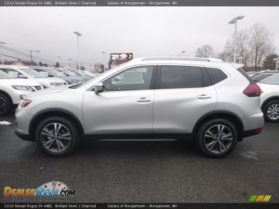 2019 Nissan Rogue SV AWD Brilliant Silver / Charcoal Photo #7