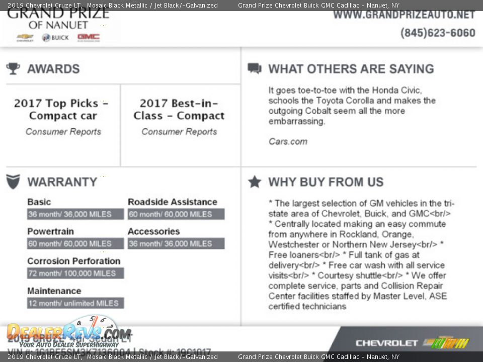 2019 Chevrolet Cruze LT Mosaic Black Metallic / Jet Black/­Galvanized Photo #9