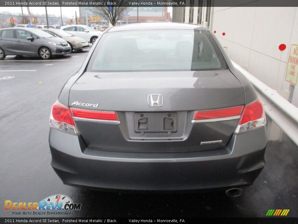 2011 Honda Accord SE Sedan Polished Metal Metallic / Black Photo #4