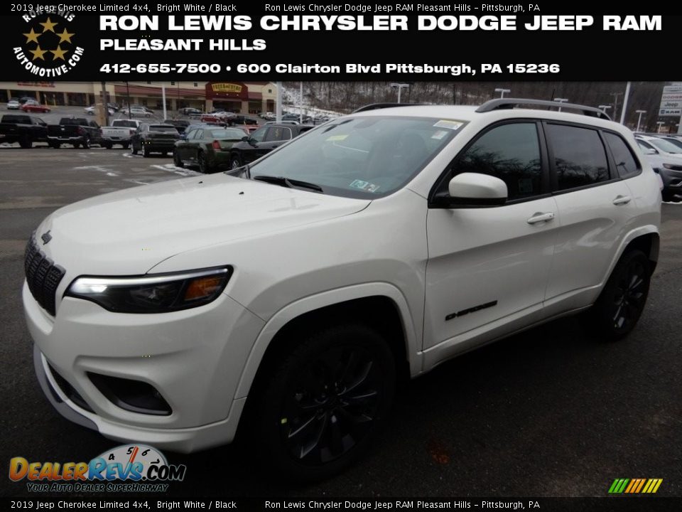 2019 Jeep Cherokee Limited 4x4 Bright White / Black Photo #1