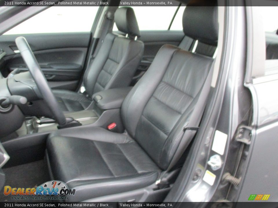 2011 Honda Accord SE Sedan Polished Metal Metallic / Black Photo #10