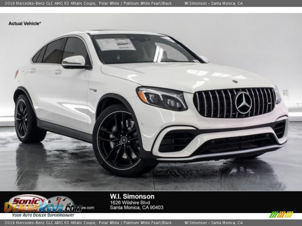 2019 Mercedes-Benz GLC AMG 63 4Matic Coupe Polar White / Platinum White Pearl/Black Photo #1