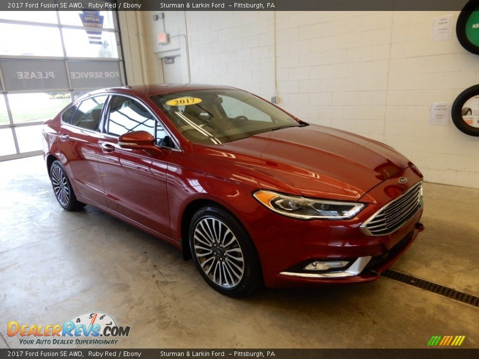 2017 Ford Fusion SE AWD Ruby Red / Ebony Photo #1