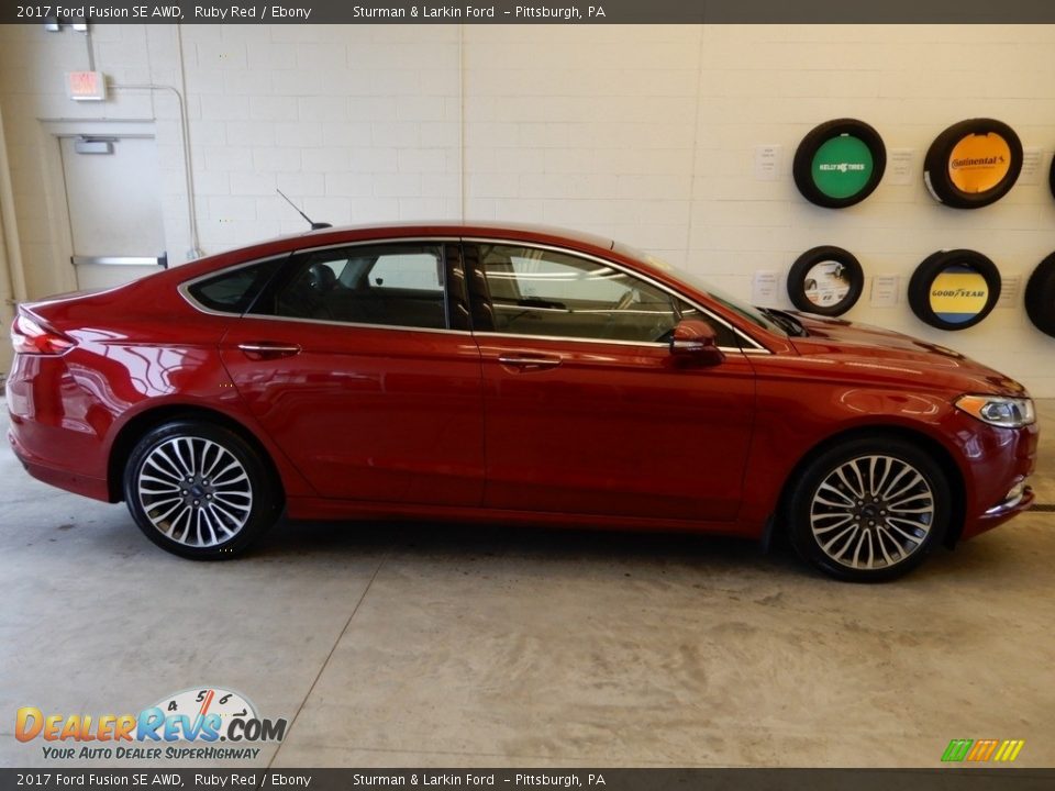 2017 Ford Fusion SE AWD Ruby Red / Ebony Photo #2