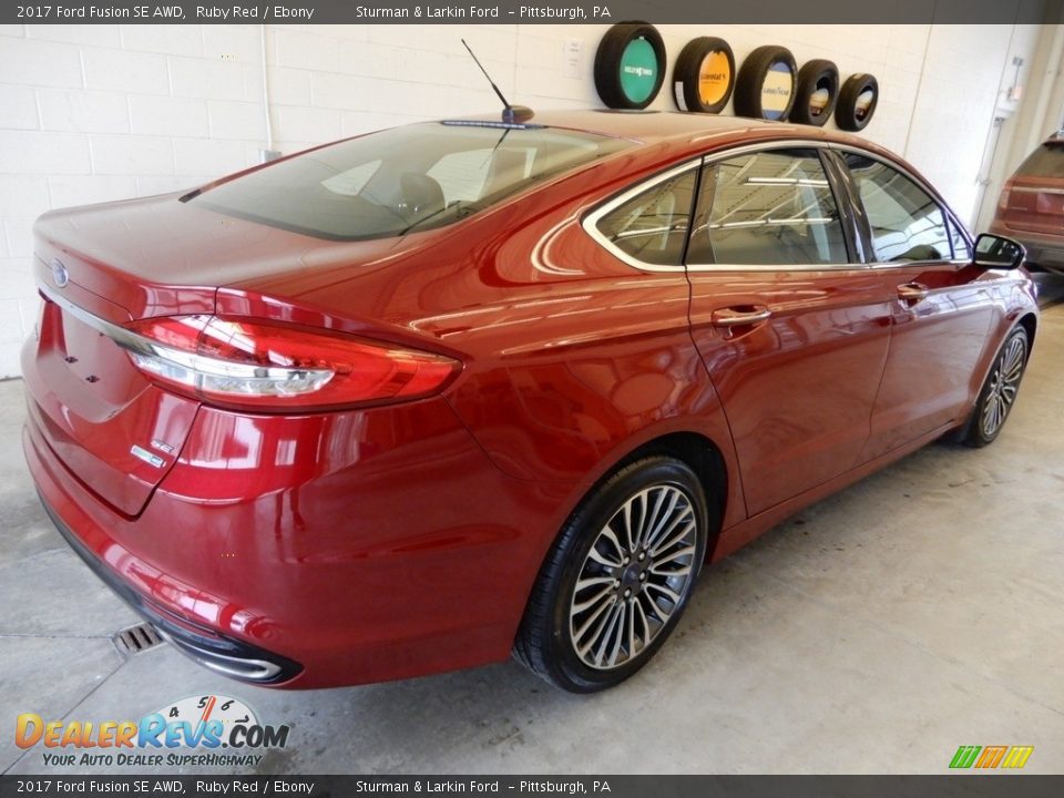 2017 Ford Fusion SE AWD Ruby Red / Ebony Photo #3